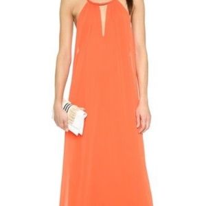 Alice + Olivia Jaelyn Chiffon Halter Dress Large